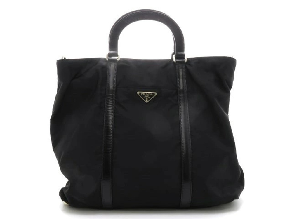 Prada Tote Tessuto Saffiano bag leather black